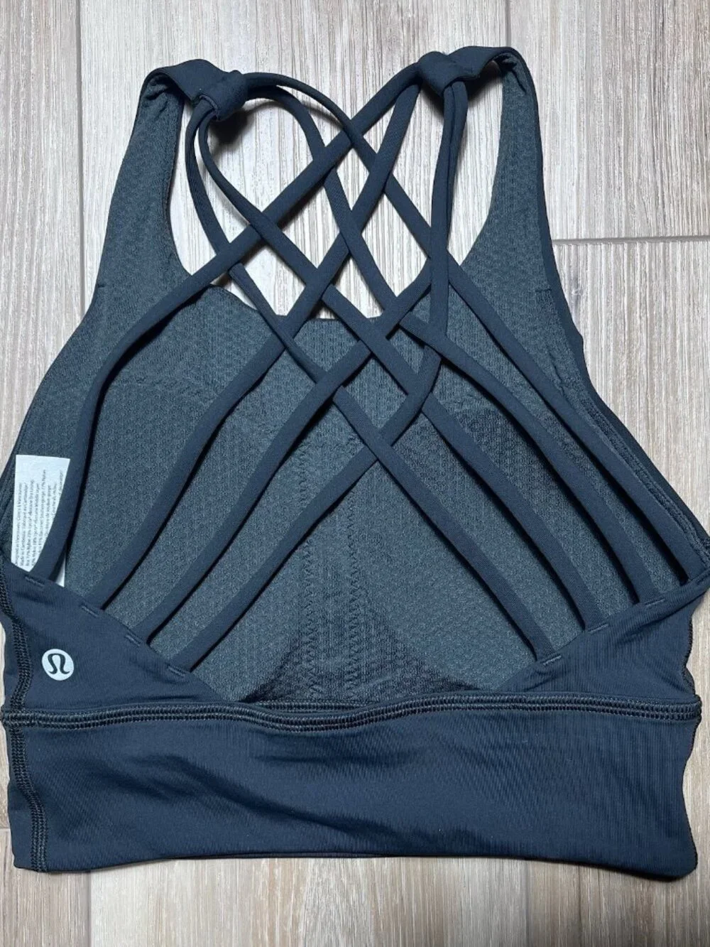 Lululemon Free To Be Wild High Neck Long Line Green Athletic Bra - Women Size 4